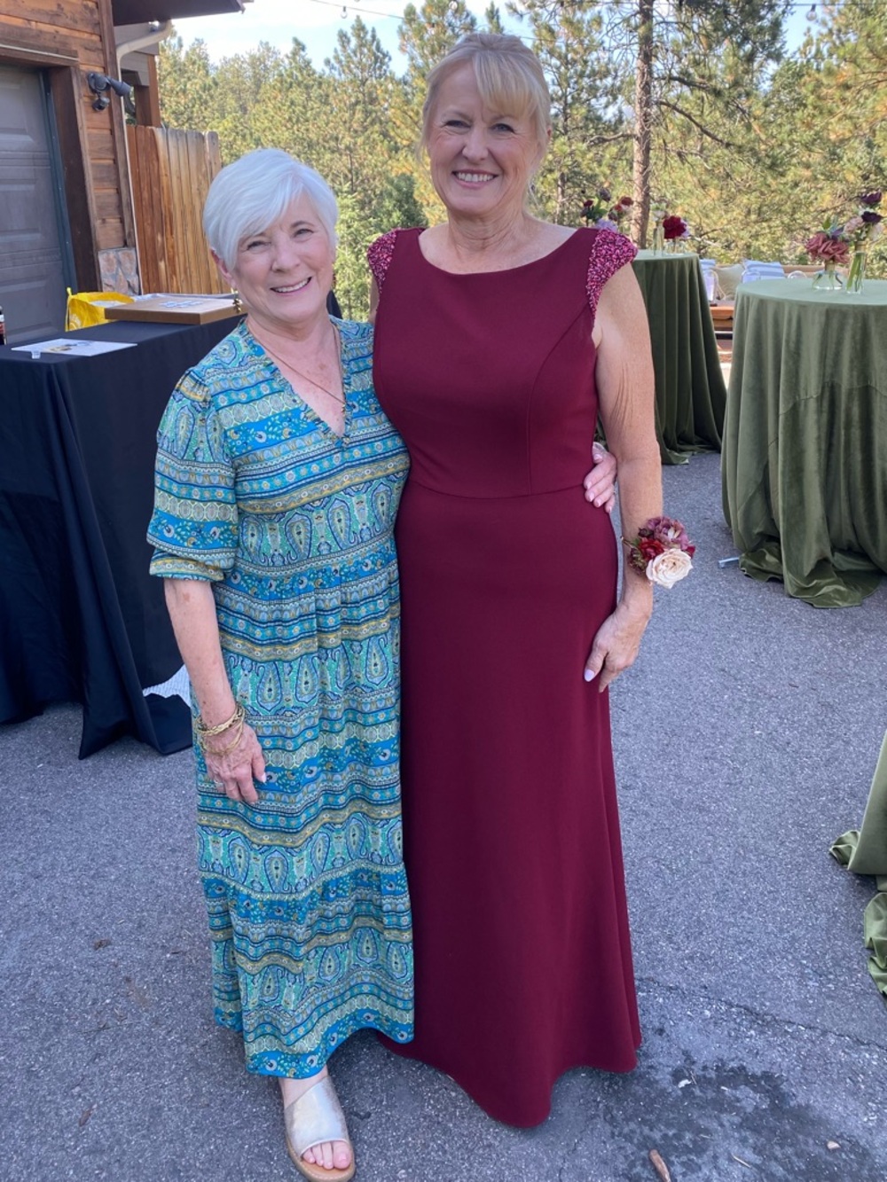 Alyce Burgundy Evening Gown - Mother of  the Bride dress